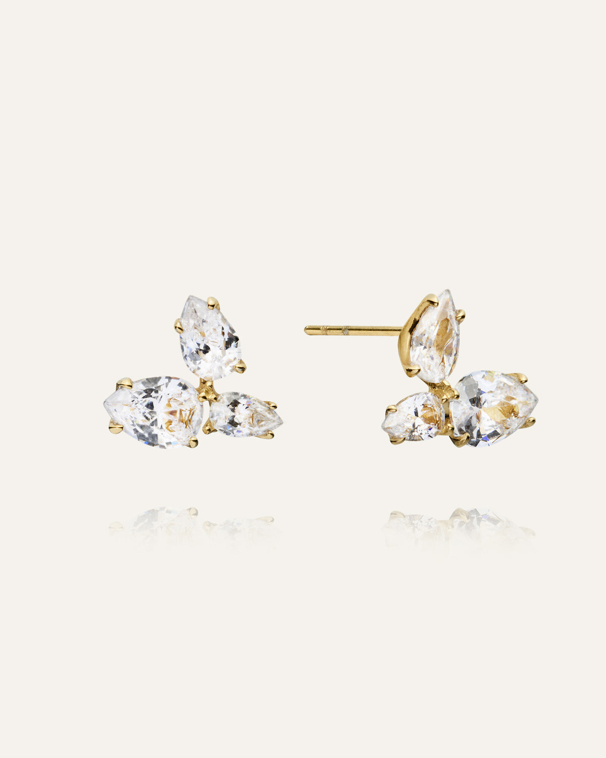Fleur Gold Studs